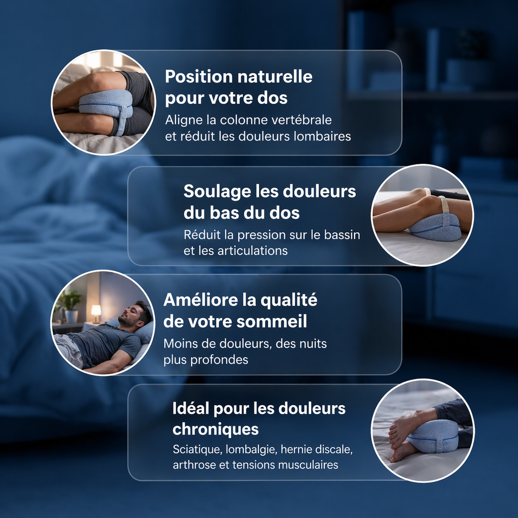Oreiller entre-jambes ergonomique