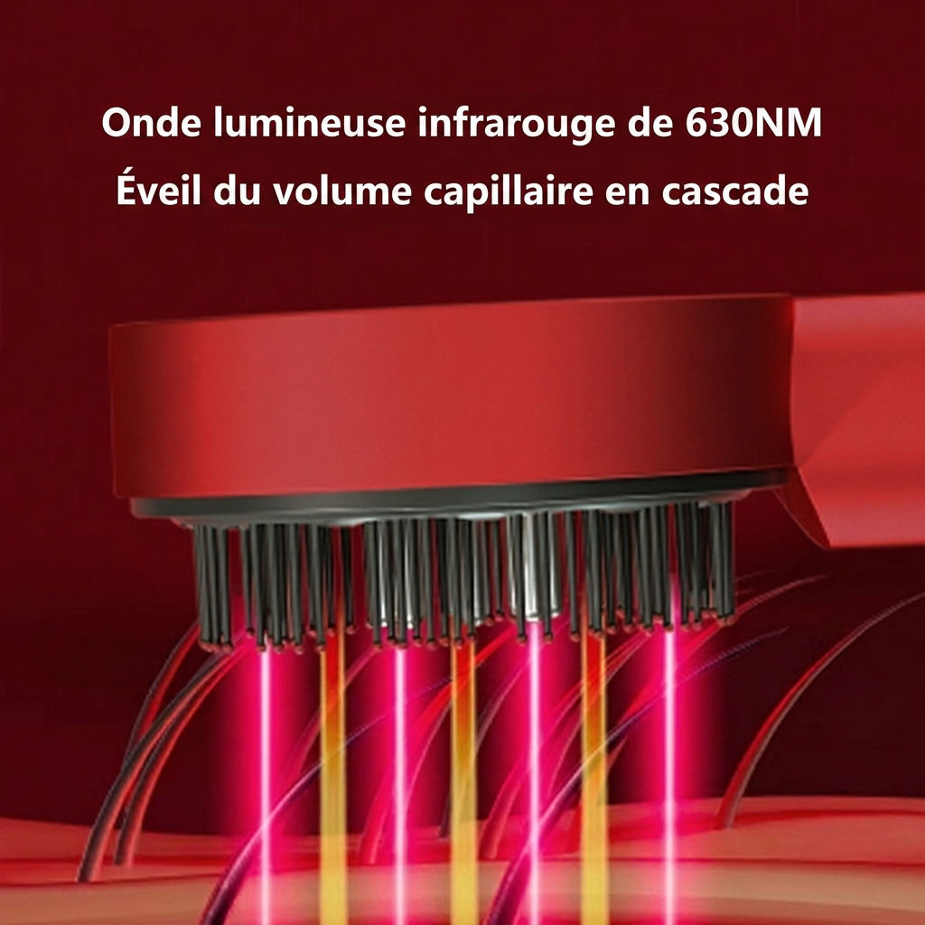 Brosse Luminothérapie pour cheveux